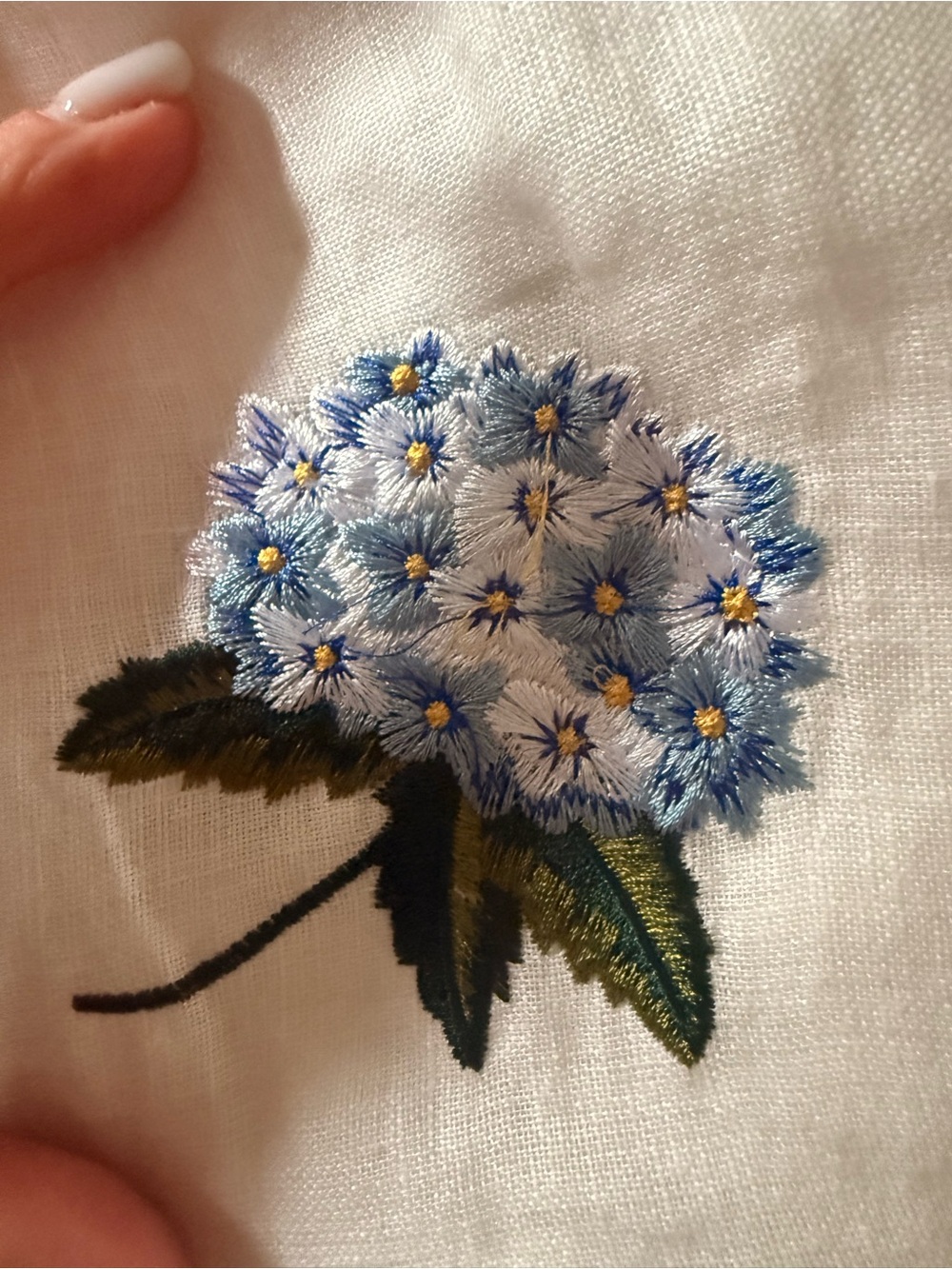 KJP Hydrangea Embroidered Linen Skirt- NWT size 0 💙 - Picture 5 of 6